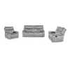 Set Canapele cu Recliner Georgia 51197M, 2.5L+2L+ Fotoliu, Microfibra, Gri picture - 1