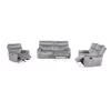 Set Canapele cu Recliner Georgia 51197M, 2.5L+2L+ Fotoliu, Microfibra, Gri picture - 2