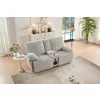 Set Canapele cu Recliner Siete 3RR + 2RR + Fotoliu 1R, Stofa Raiata, Beige picture - 6