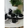 Set Ceai(12 bucati) Ivory-X00017420, Ceramica, Negru/Alb picture - 1