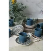 Set Cesti Cafea (12 bucati) Ivory-X00017444, Ceramica, Albastru/Gri picture - 1