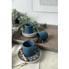 Set Cesti Cafea (12 bucati) Ivory-X00017444, Ceramica, Albastru/Gri picture - 2