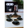 Set Cesti Cafea (12 bucati) Ivory-X00018090, Ceramica, Negru/Auriu picture - 1