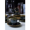 Set Cesti Cafea (12 bucati) Ivory-X00018090, Ceramica, Negru/Auriu picture - 2