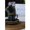 Set Cesti Cafea (12 bucati) Ivory-X00018090, Ceramica, Negru/Auriu picture - 5