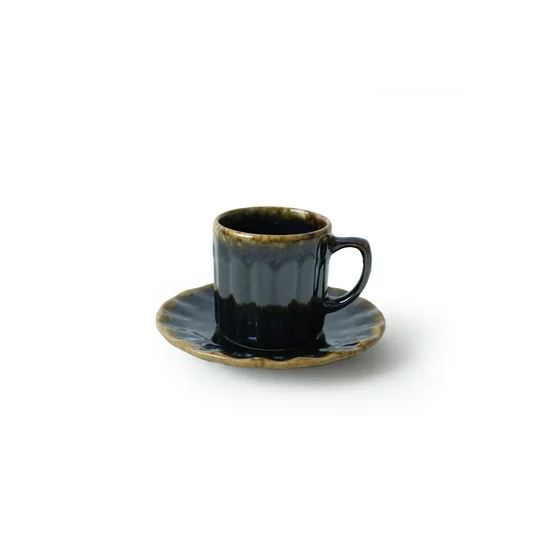 Set Cesti Cafea (12 bucati) Ivory-X00018090, Ceramica, Negru/Auriu picture - 8