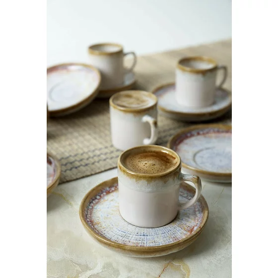 Set Cesti pentru Servire Cafea (12 bucati) Ivory-X00017774, Ceramica, Alb picture - 1