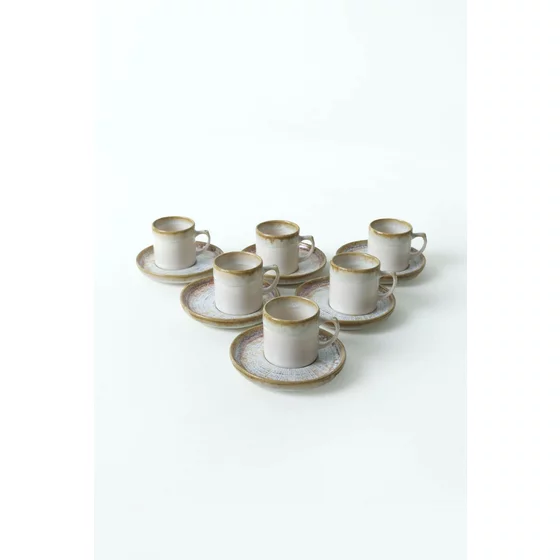 Set Cesti pentru Servire Cafea (12 bucati) Ivory-X00017774, Ceramica, Alb picture - 4