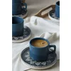 Set Cesti Pentru Servire Ceai(12 bucati) Ivory-X00017443, Ceramica, Albastru/Gri picture - 4