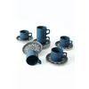 Set Cesti Pentru Servire Ceai(12 bucati) Ivory-X00017443, Ceramica, Albastru/Gri picture - 7