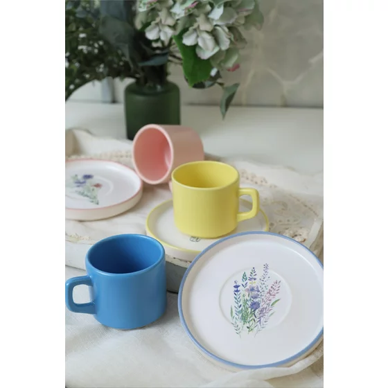 Set Cesti Pentru Servire Ceai(12 bucati) Ivory-X00017912, Ceramica, Multicolor picture - 3