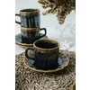 Set Cesti Pentru Servire Ceai(12 bucati) Ivory-X00018093, Ceramica, Albastru/Auriu picture - 2