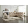 Set Coltar cu Recliner Martina, 274x274x104 cm, + Fotoliu Johan,  Stofa, Beige picture - 1