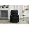 Set Coltar cu Recliner Martina, 274x274x104 cm, + Fotoliu Johan,  Stofa, Gri Inchis picture - 3