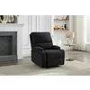 Set Coltar cu Recliner Martina, 274x274x104 cm, + Fotoliu Johan,  Stofa, Gri Inchis picture - 4