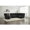 Set Coltar cu Recliner Martina, 274x274x104 cm, + Fotoliu Johan,  Stofa, Gri Inchis picture - 2