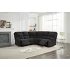 Set Coltar cu Recliner Martina, 274x274x104 cm, + Fotoliu Johan,  Stofa, Gri Inchis picture - 7