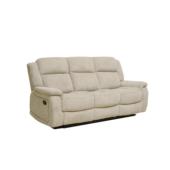Set cu Recliner Carole,  Canapea 3L - 224x101x101  cm, Canapea 2L - 196x101x101  cm, Fotoliu - 106x101x101 cm, Stofa, Beige picture - 8