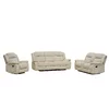 Set cu Recliner Carole,  Canapea 3L - 224x101x101  cm, Canapea 2L - 196x101x101  cm, Fotoliu - 106x101x101 cm, Stofa, Beige picture - 1