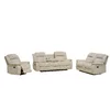Set cu Recliner Carole,  Canapea 3L - 224x101x101  cm, Canapea 2L - 196x101x101  cm, Fotoliu - 106x101x101 cm, Stofa, Beige picture - 2