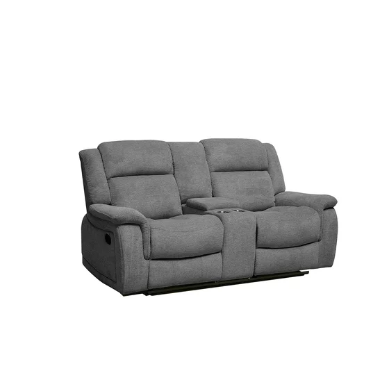 Set cu Recliner Carole,  Canapea 3L - 224x101x101  cm, Canapea 2L - 196x101x101  cm, Fotoliu - 106x101x101 cm, Stofa, Gri picture - 5