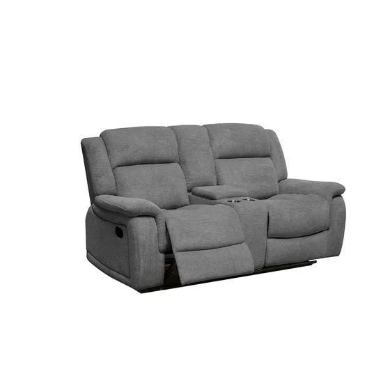 Set cu Recliner Carole,  Canapea 3L - 224x101x101  cm, Canapea 2L - 196x101x101  cm, Fotoliu - 106x101x101 cm, Stofa, Gri picture - 6