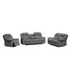 Set cu Recliner Carole,  Canapea 3L - 224x101x101  cm, Canapea 2L - 196x101x101  cm, Fotoliu - 106x101x101 cm, Stofa, Gri picture - 9