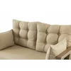 Set de Gradina Nergis, Canapea +2 Fotolii + Masa,  132x48x64 cm, Kaki/Beige picture - 6