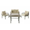 Set de Gradina Nergis, Canapea +2 Fotolii + Masa,  132x48x64 cm, Kaki/Beige picture - 1