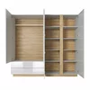 Set Dormitor Arco, Alb/Stejar Gradson/Alb Lucios picture - 5