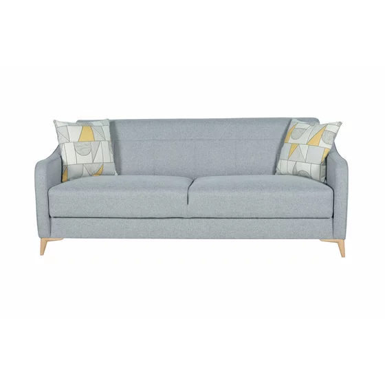 Set Empoli 3-2-1, Canapea 3L Extensibila Empoli, 203x90x87 cm, Canapea 2L - 142x90x87 cm,+ Fotoliu Empoli, Stofa, Gri Deschis picture - 2