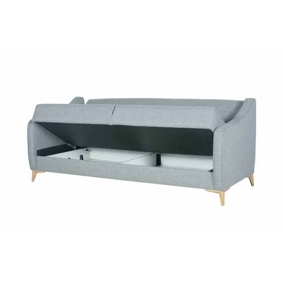 Set Empoli 3-2-1, Canapea 3L Extensibila Empoli, 203x90x87 cm, Canapea 2L - 142x90x87 cm,+ Fotoliu Empoli, Stofa, Gri Deschis picture - 4