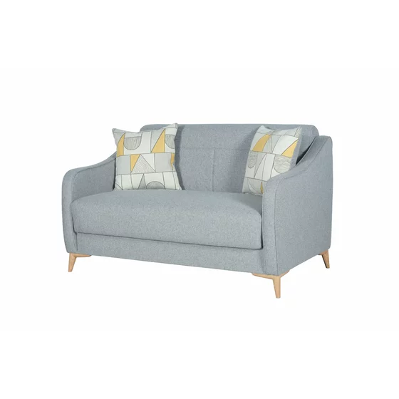 Set Empoli 3-2-1, Canapea 3L Extensibila Empoli, 203x90x87 cm, Canapea 2L - 142x90x87 cm,+ Fotoliu Empoli, Stofa, Gri Deschis picture - 7