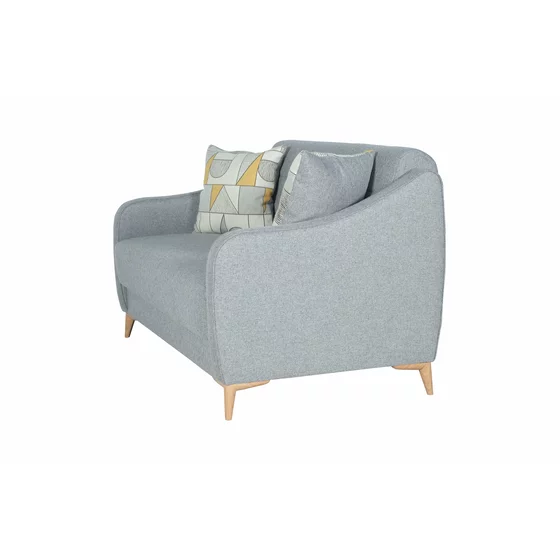 Set Empoli 3-2-1, Canapea 3L Extensibila Empoli, 203x90x87 cm, Canapea 2L - 142x90x87 cm,+ Fotoliu Empoli, Stofa, Gri Deschis picture - 11
