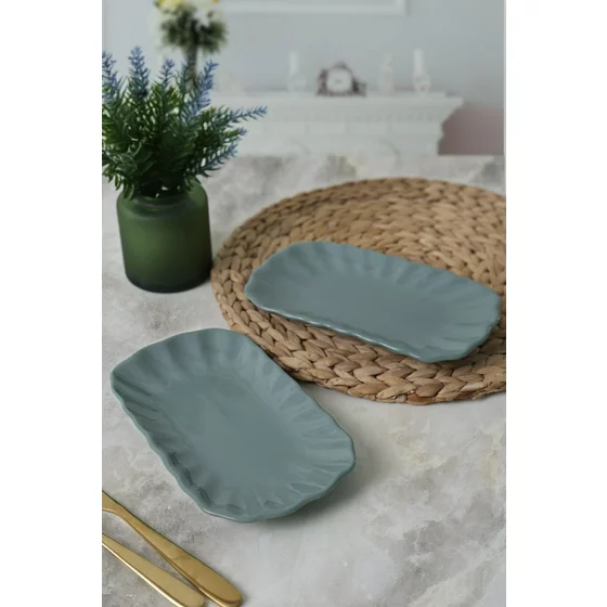 Set Farfurii (2 bucati) Ivory-X00017620, Ceramica, Albastru picture - 1