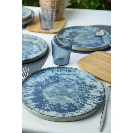 Set Farfurii (6 bucati) Ivory-X00018263, Ceramica, Albastru/Turquoise picture - 2