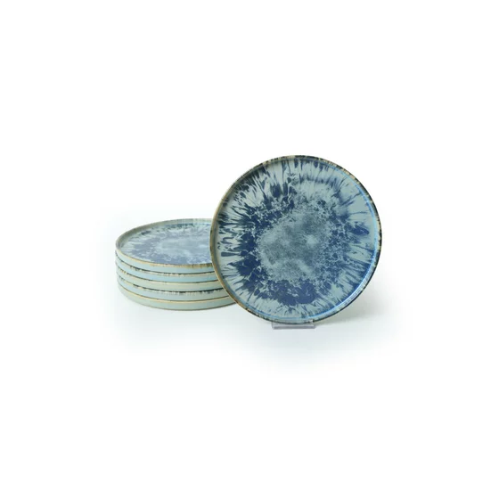 Set Farfurii (6 bucati) Ivory-X00018263, Ceramica, Albastru/Turquoise picture - 7