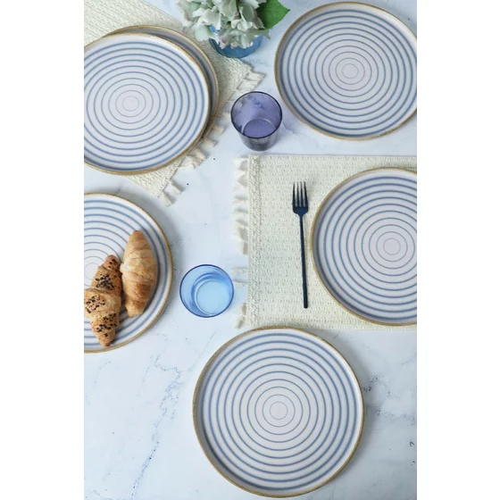 Set Farfurii (6 bucati) Ivory-X00018269, Ceramica, Alb/Albastru picture - 2