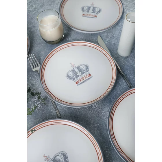 Set Farfurii Desert (6 bucati) Ivory-275KRM2323, Ceramica, Alb picture - 1