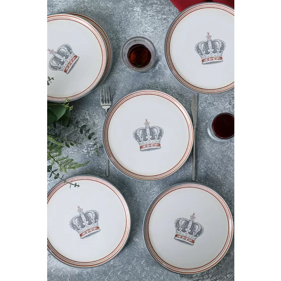 Set Farfurii Desert (6 bucati) Ivory-275KRM2323, Ceramica, Alb picture - 2