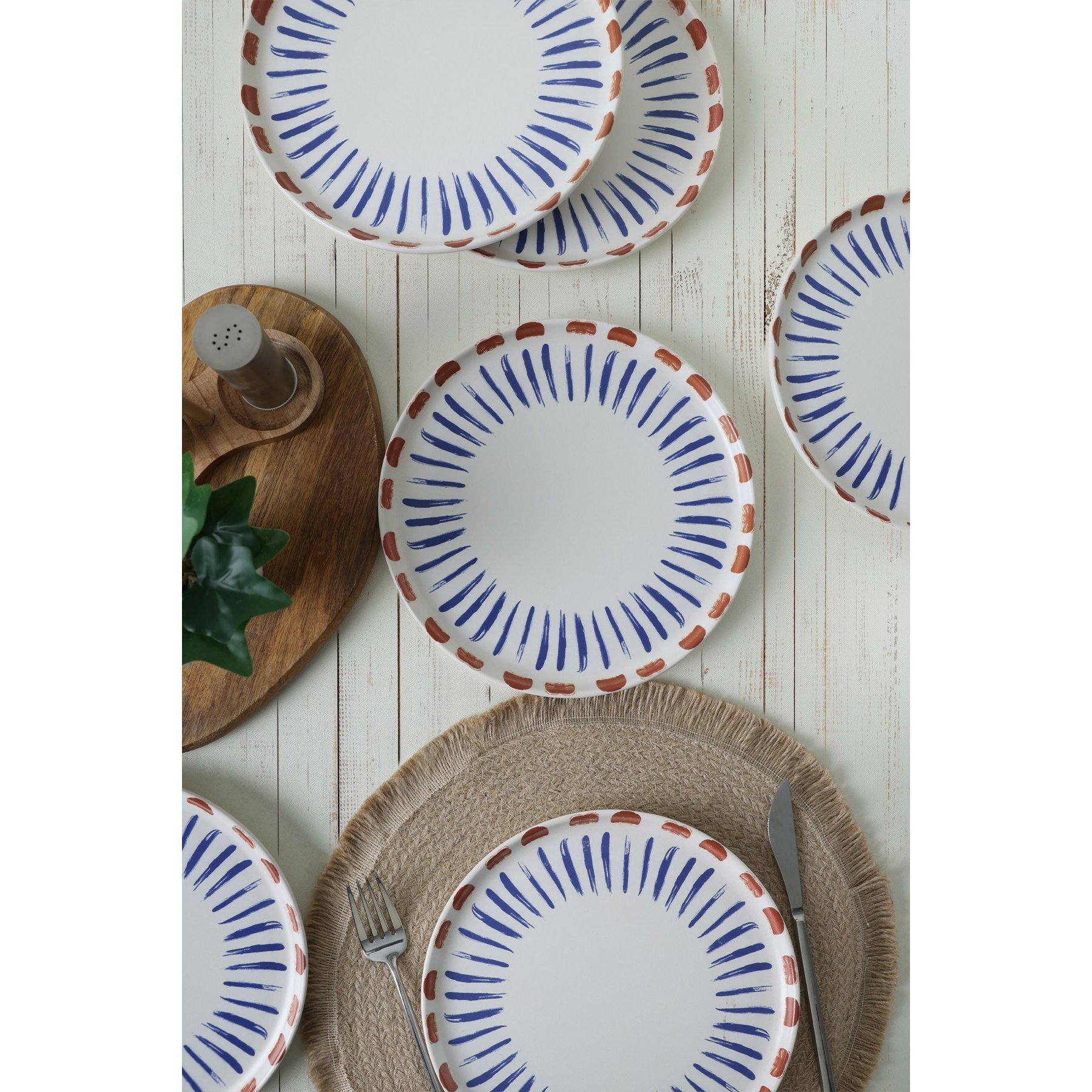 Set Farfurii Pentru Desert (6 bucati) Ivory-275KRM2324, Ceramica, Alb