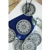 Set Farfurii Pentru Desert (6 bucati) Ivory-X00017442, Ceramica, Albastru|Gri|Galben picture - 3