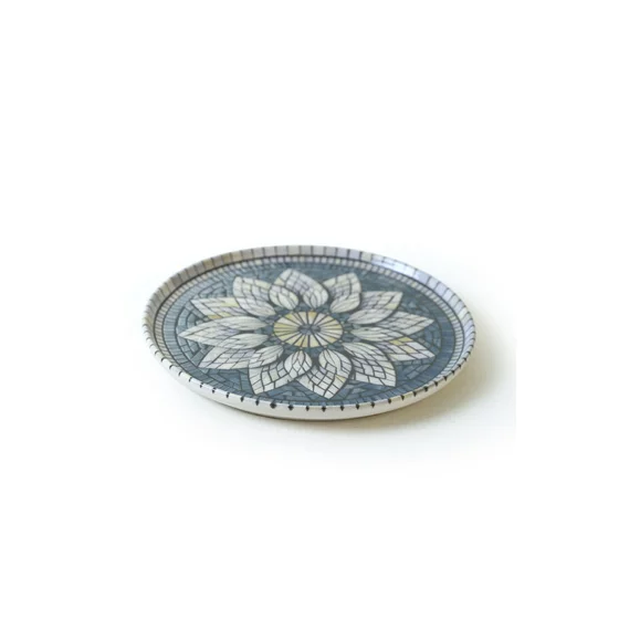 Set Farfurii Pentru Desert (6 bucati) Ivory-X00017442, Ceramica, Albastru|Gri|Galben picture - 8