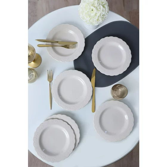 Set Farfurii Pentru Desert (6 bucati) Ivory-X00017611, Ceramica, Alb picture - 1