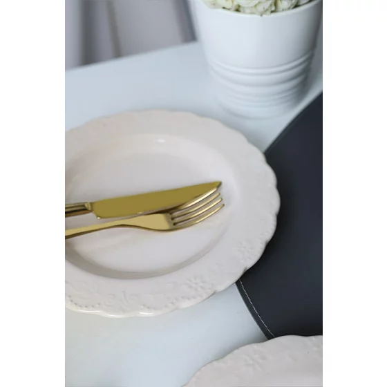 Set Farfurii Pentru Desert (6 bucati) Ivory-X00017611, Ceramica, Alb picture - 2