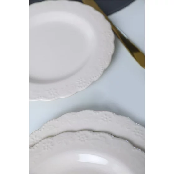 Set Farfurii Pentru Desert (6 bucati) Ivory-X00017611, Ceramica, Alb picture - 4
