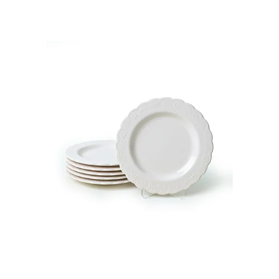 Set Farfurii Pentru Desert (6 bucati) Ivory-X00017611, Ceramica, Alb picture - 6
