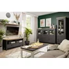 Set Living Hesen, 4 Piese, Grafit/Stejar Artisan picture - 1