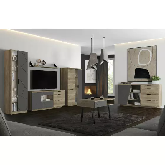 Set Living Kaylas 2, Stejar Canyon/ Silk Shiitake picture - 1