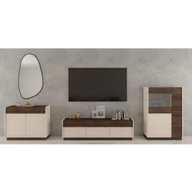 Set Living Kobe, 3 Piese, Pal Melminat, Nuc/Beige